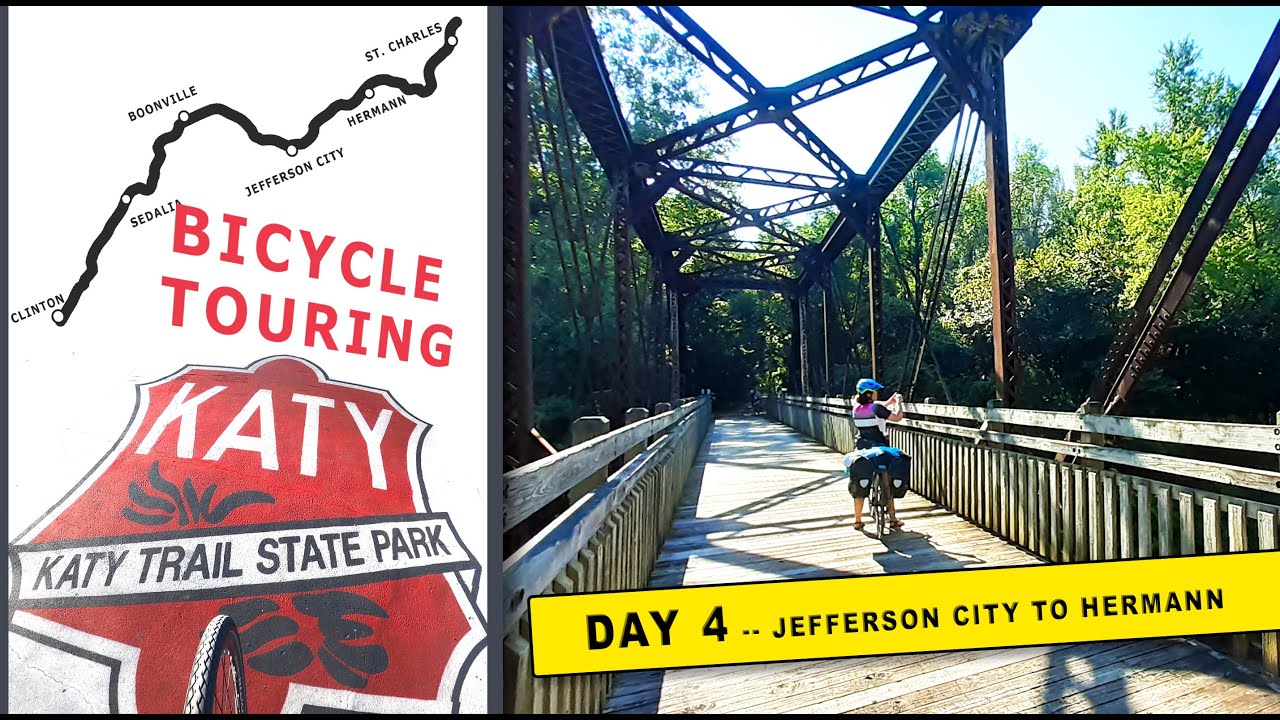 THE KATY TRAIL Day 4:Jefferson City to Hermann, Missouri, Bike Touring  America's Longest Rail Trail
