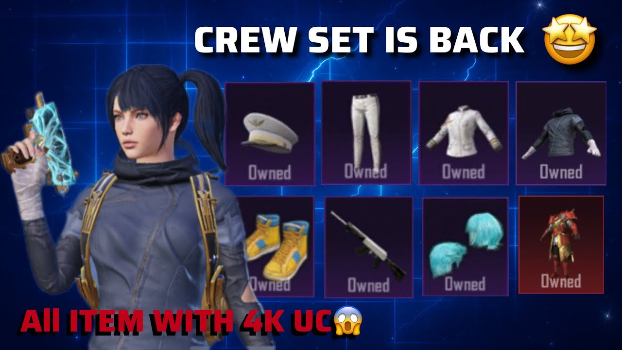 new crew challenge set pubg mobile crate opening🤩 | I got all items with 4K UC 