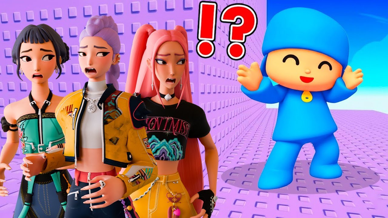 Kpop Demon Hunters Plays Pocoyo Troll Tower
