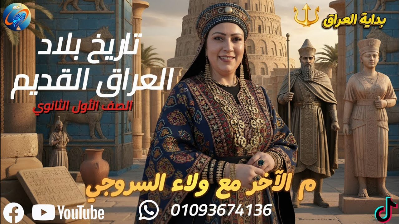 📜 تاريخ بلاد العراق القديم | شرح شامل من البداية للنهاية | أولى ثانوي2026
