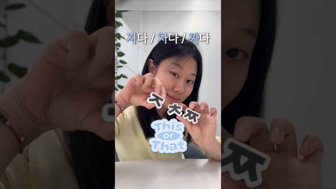 자요 차요 짜요 difference 자차짜 자다 차다 짜다
