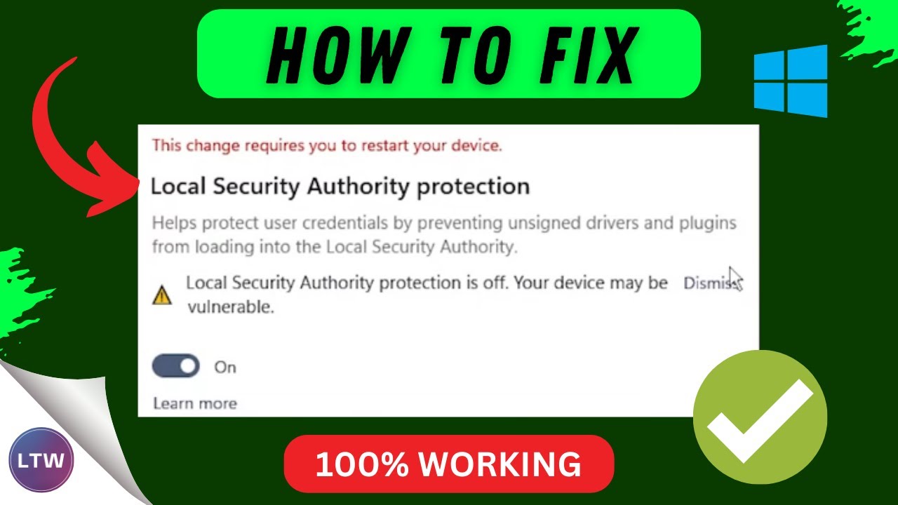 How To Fix Local Security Authority Protection Is Off In Windows 11 | FIX Windows 11 Local Security