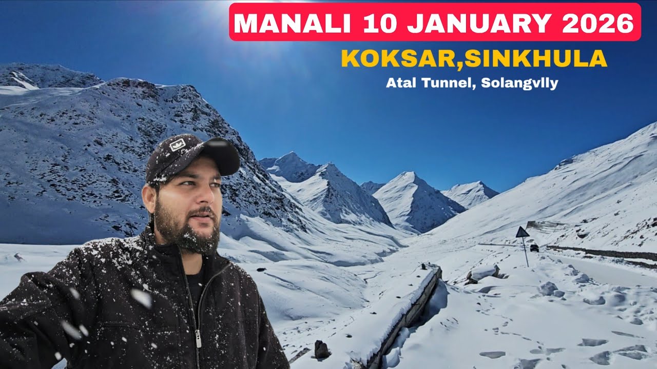 Manali Latest Video || Koksar Sinkhulapass atal tunnel Solangvlly sissu snowfall news