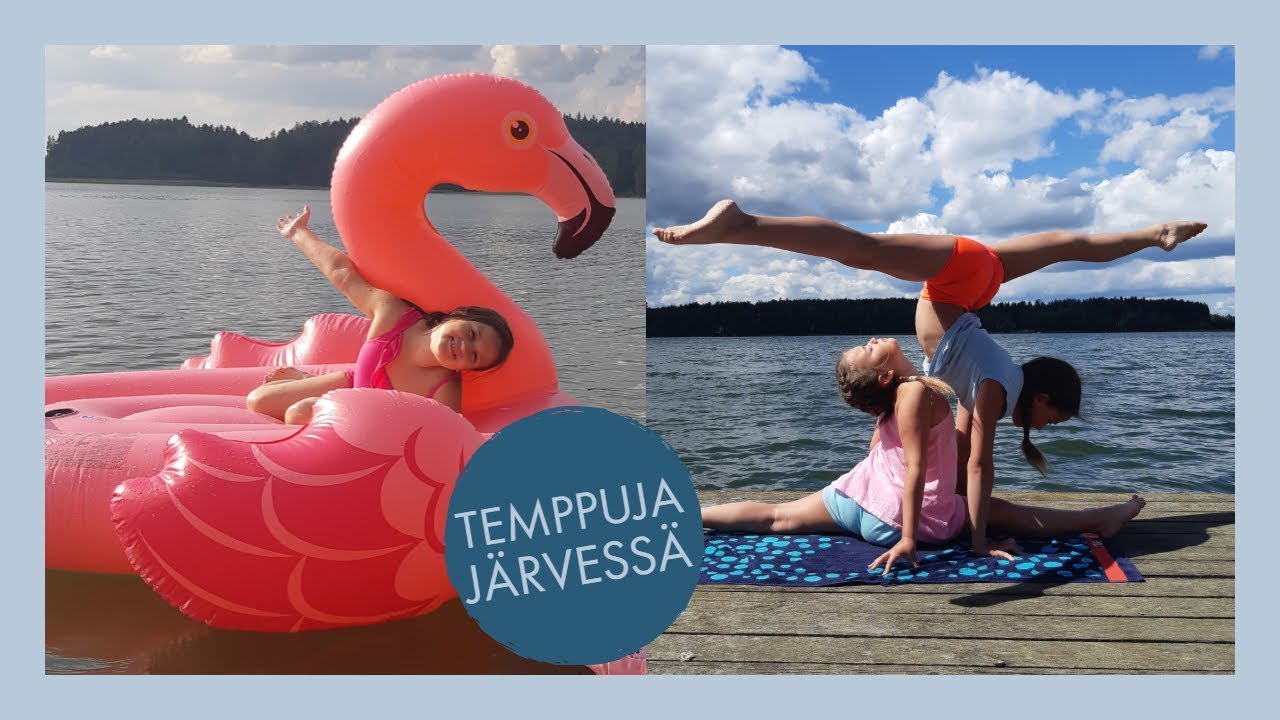 VOIMISTELUA UIMAPATJALLA (järvessä!)