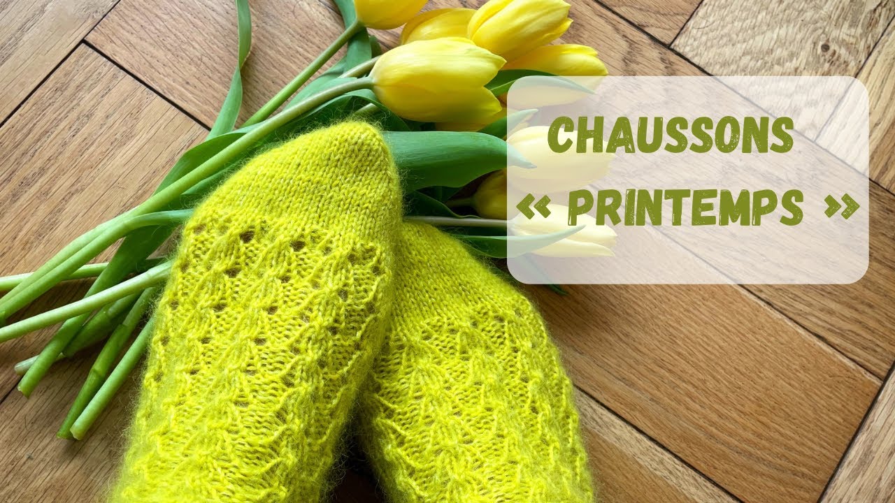 Chaussons « Printemps » ( aiguilles addi crazy trio )