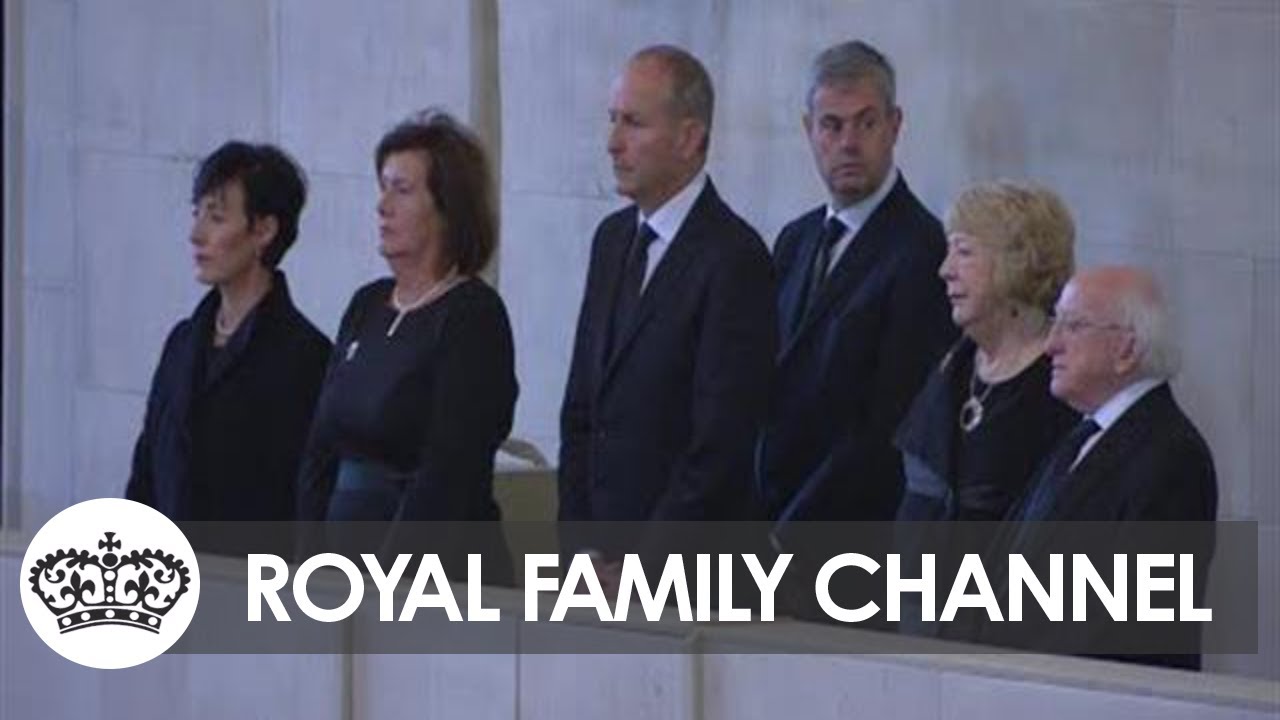 Irish President and Taoiseach Pay Respects to the Queen
