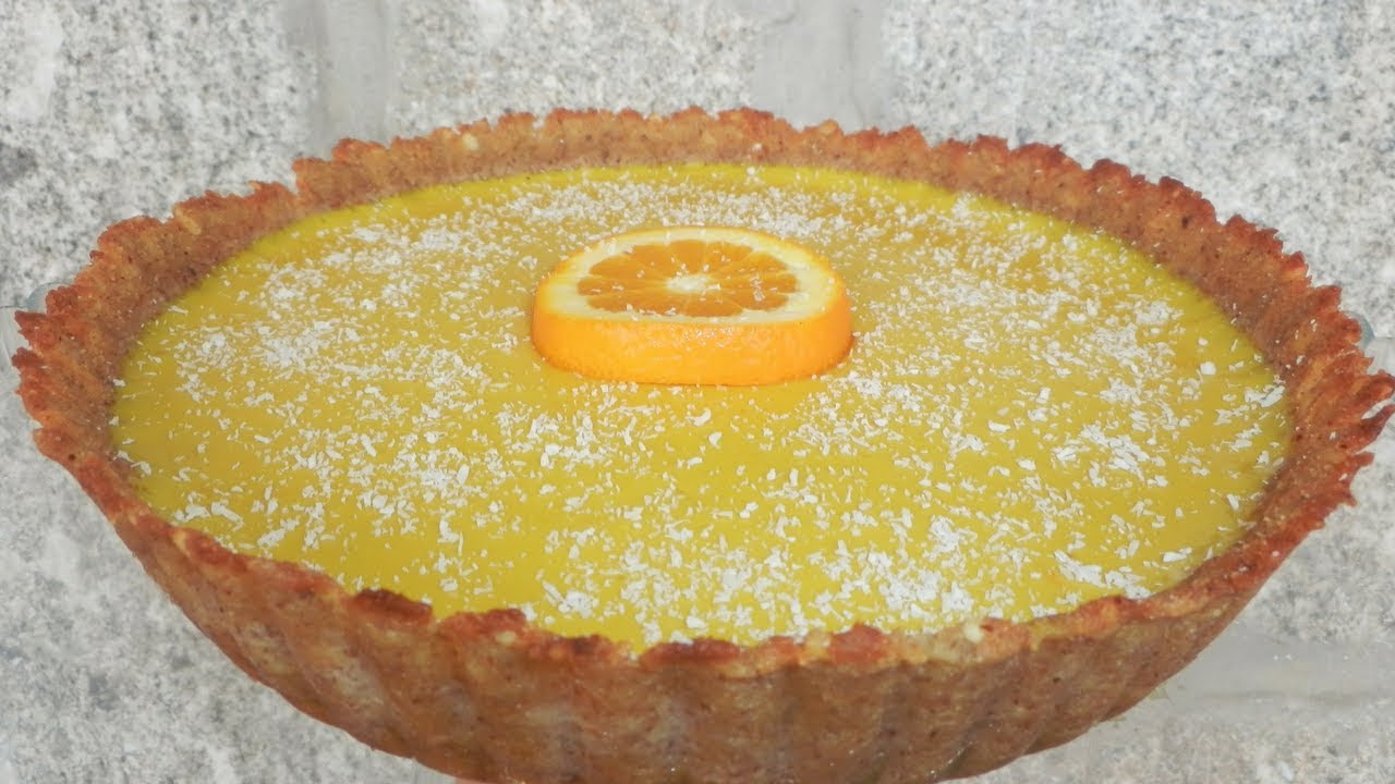 Tarte de Laranja Paleo [Sem Glúten, Sem Açúcar Refinado)
