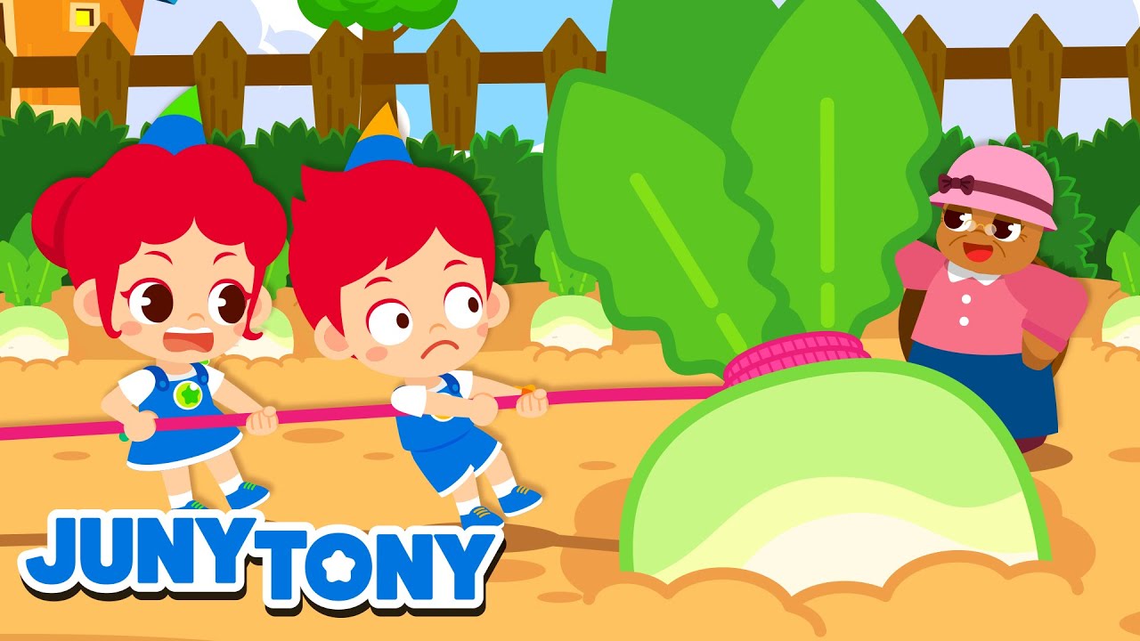 The Enormous Radish | Pull the Enormous Radish Out! | Nursery Rhymes | Kids Songs | JunyTony