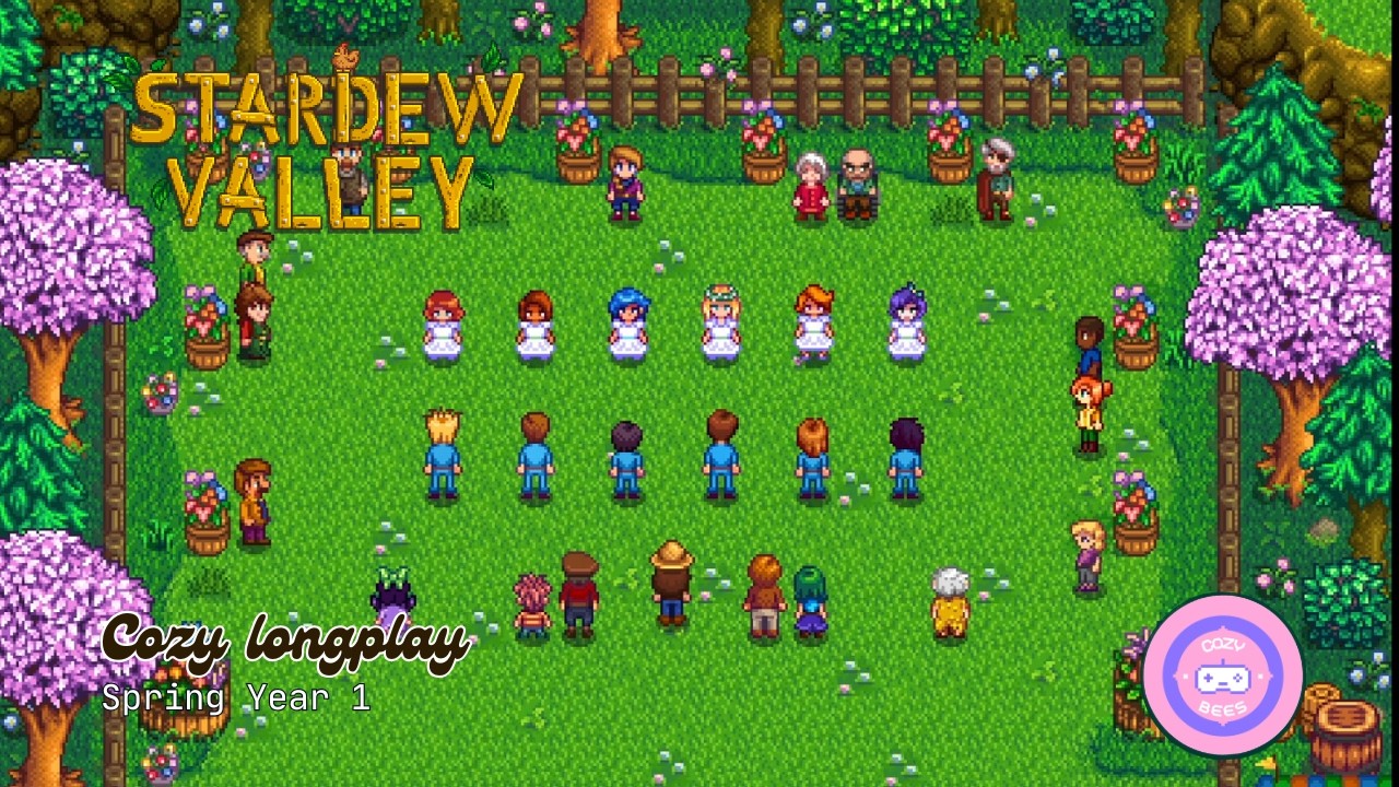 Stardew Valley Week 4 Gameplay - Flower Dance & Mining Level 40 ⛏️🌸 | No Commentary