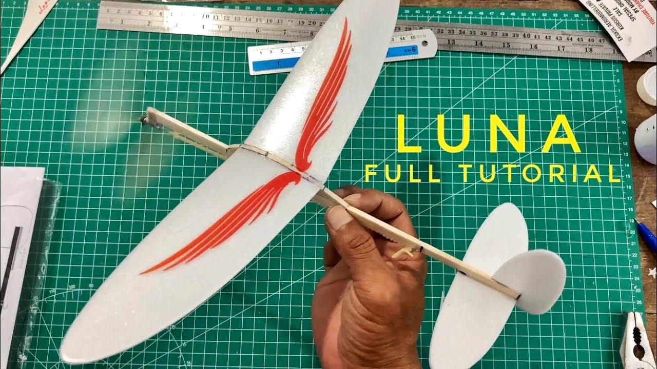 Cara Membuat Pesawat Tenaga Karet Model Stick Luna Tutorial