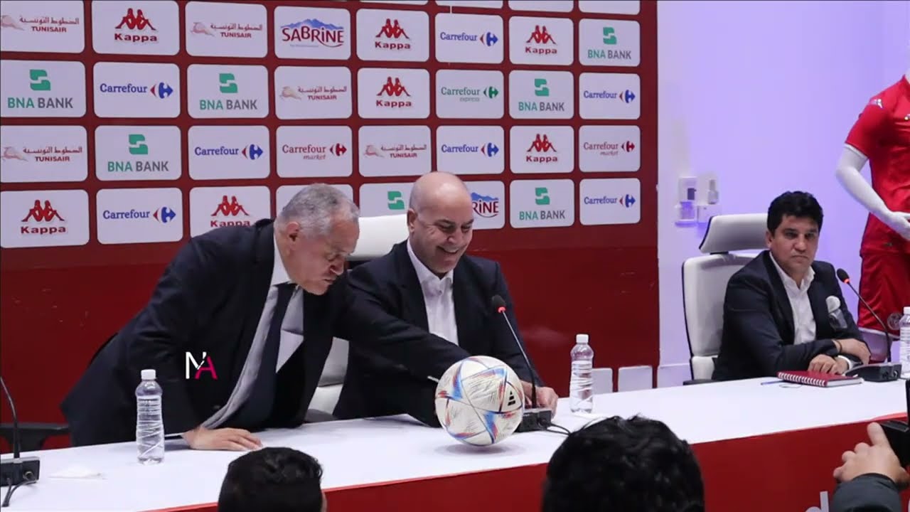 الندوة الصحفية  بحضور المدير الرياضي زياد الجزيري  لتقديم  الناخب الوطني الجديد سامي الطرابلسي 🇹🇳​⚽​