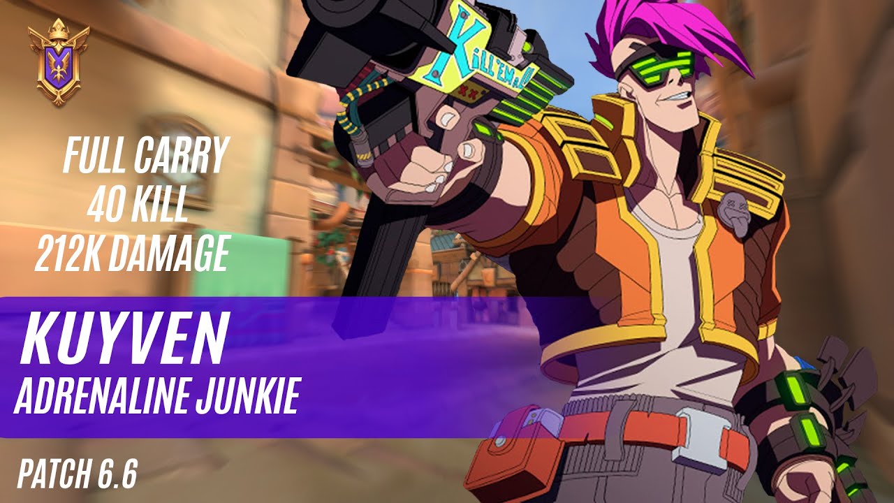 FULL CARRY 40 KILL 212K DAMAGE KUYVEN PALADINS COMPETITIVE (GRANDMASTER) ADRENALINE JUNKIE