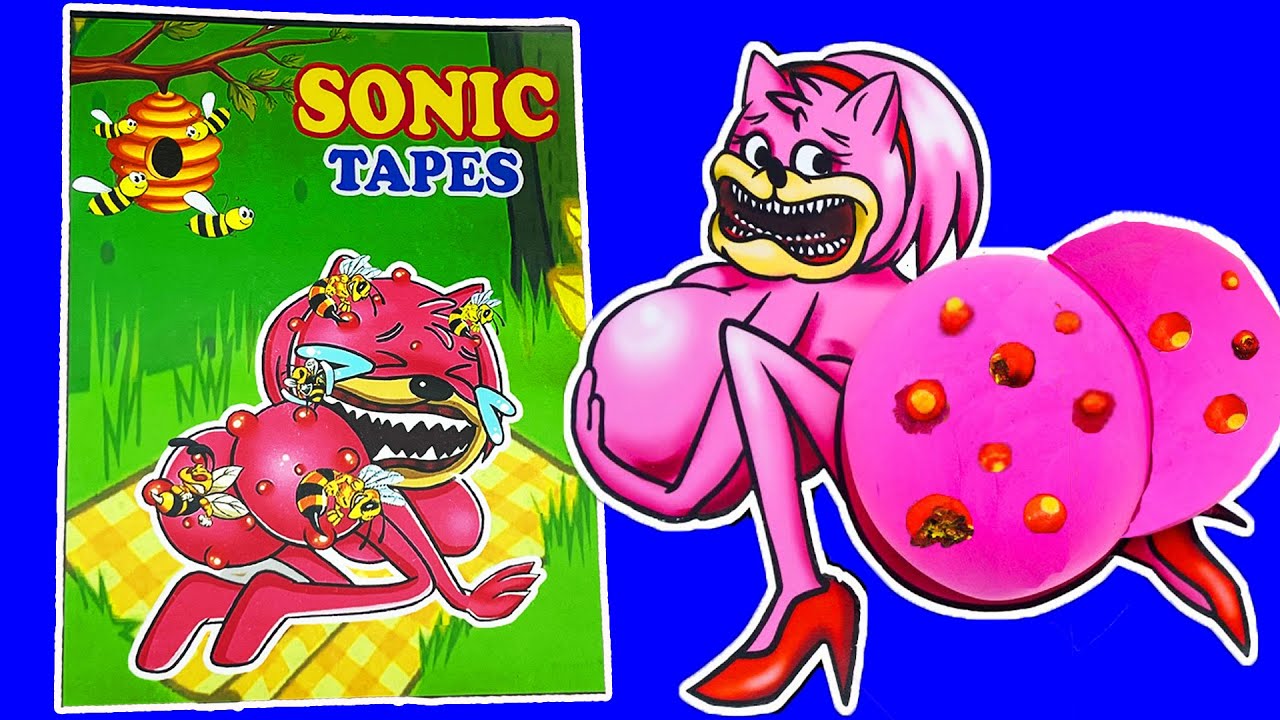 Making AMY TAPES & SONIC TAPES love story gamebook (+ Rescue Amy Sonic Tapes Squishy) DIY 소닉 테이프