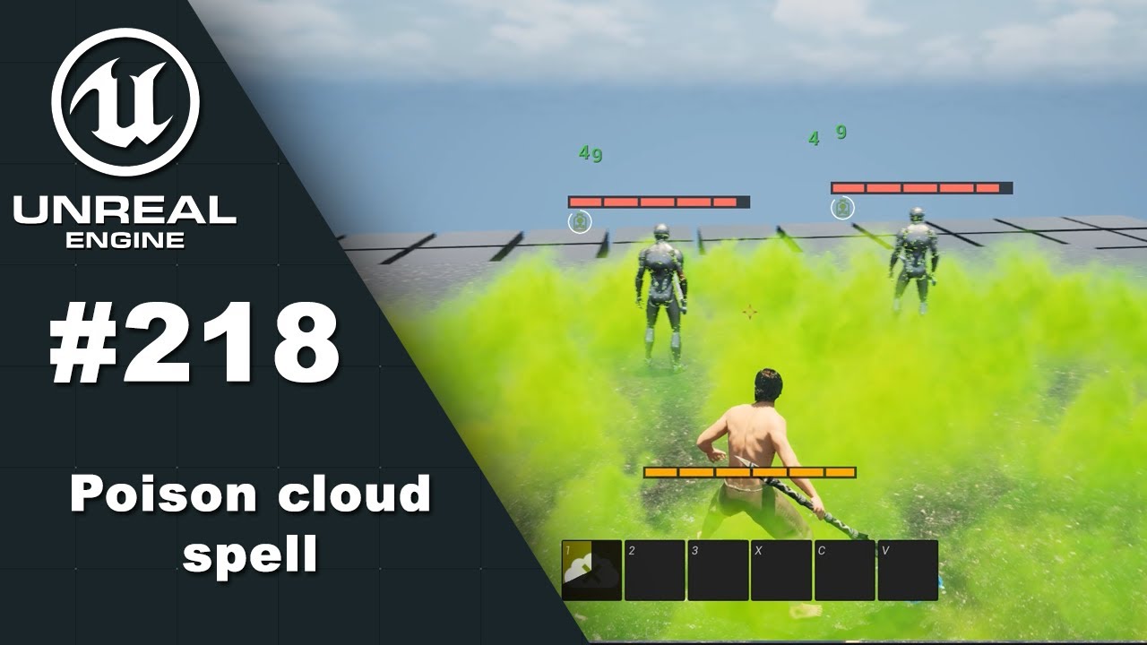 RPG Tutorial 218. Poison cloud spell (Unreal Engine 5)