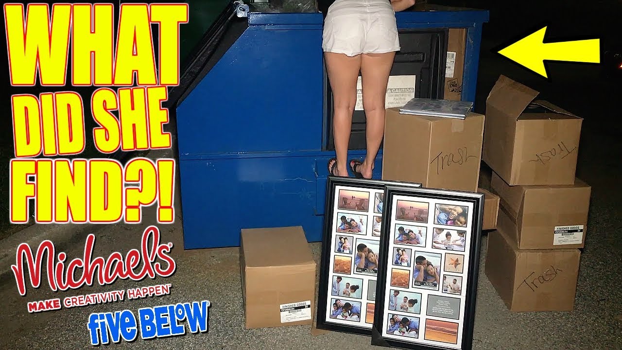 SHE FOUND UNOPENED BOXES! LEFT IN THE MICHAELS DUMPSTER FOR US! + FIVE BELOW HAUL! NIGHT #268
