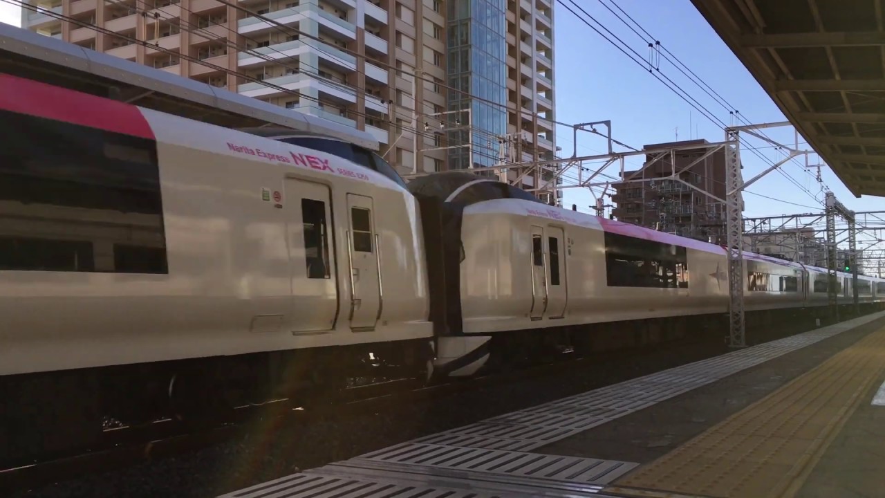 迫力のジョイント音　総武線特急　市川駅高速通過集