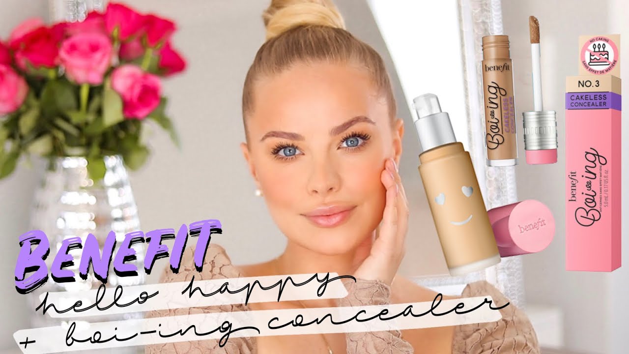 BENEFIT: hello happy foundation + boi-ing cakeless concealer