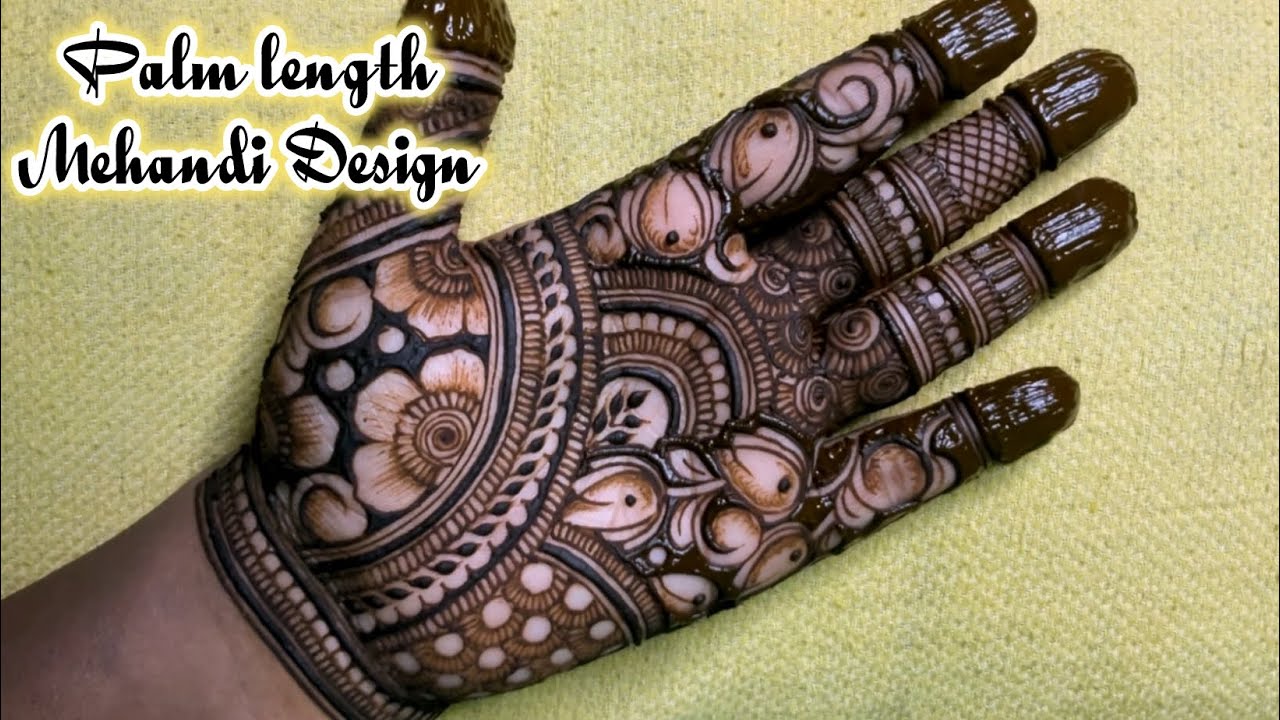 Mehandi design || palm length || idea for beginners 🍃 #vido #youtube #hennaart 