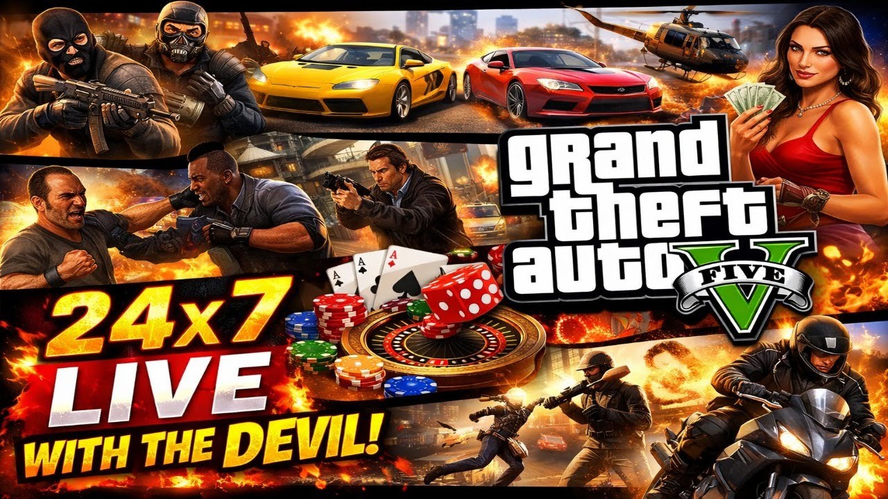 🔴 LIVE GTA 5 | 24x7 Devil Mode 😈 No Limits Gameplay