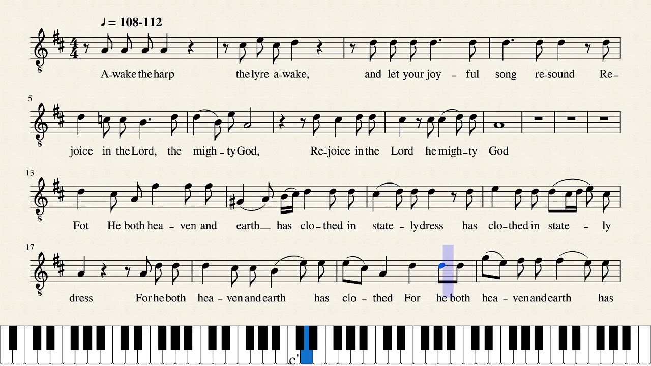 Awake the Harp-tenor by Haydn