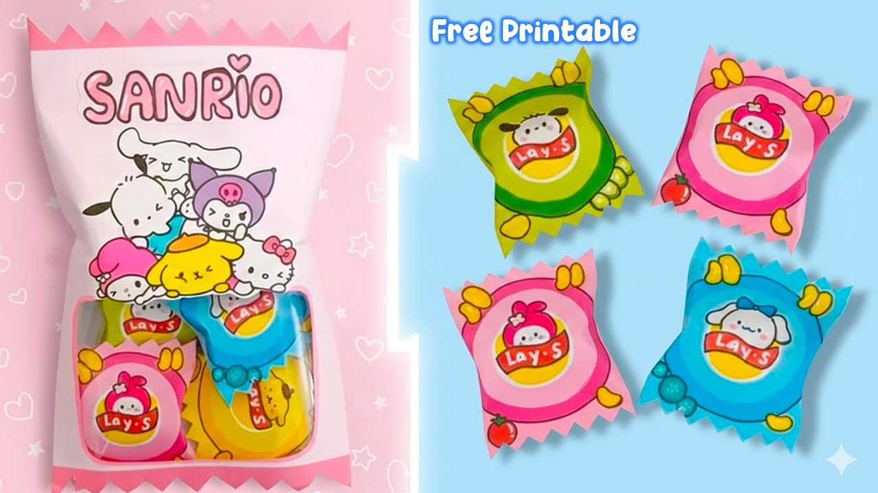 I made MINI Sanrio Chips for my Bestie 🧸 Cute DIY Gift 🎁 paper craft ideas 