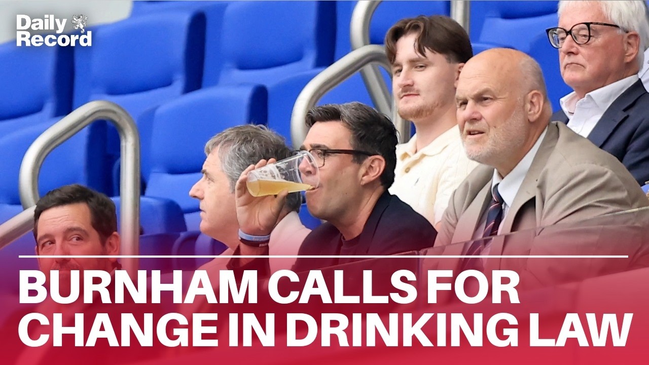 Andy Burnham criticizes alcohol law that stops fans drinking in stands