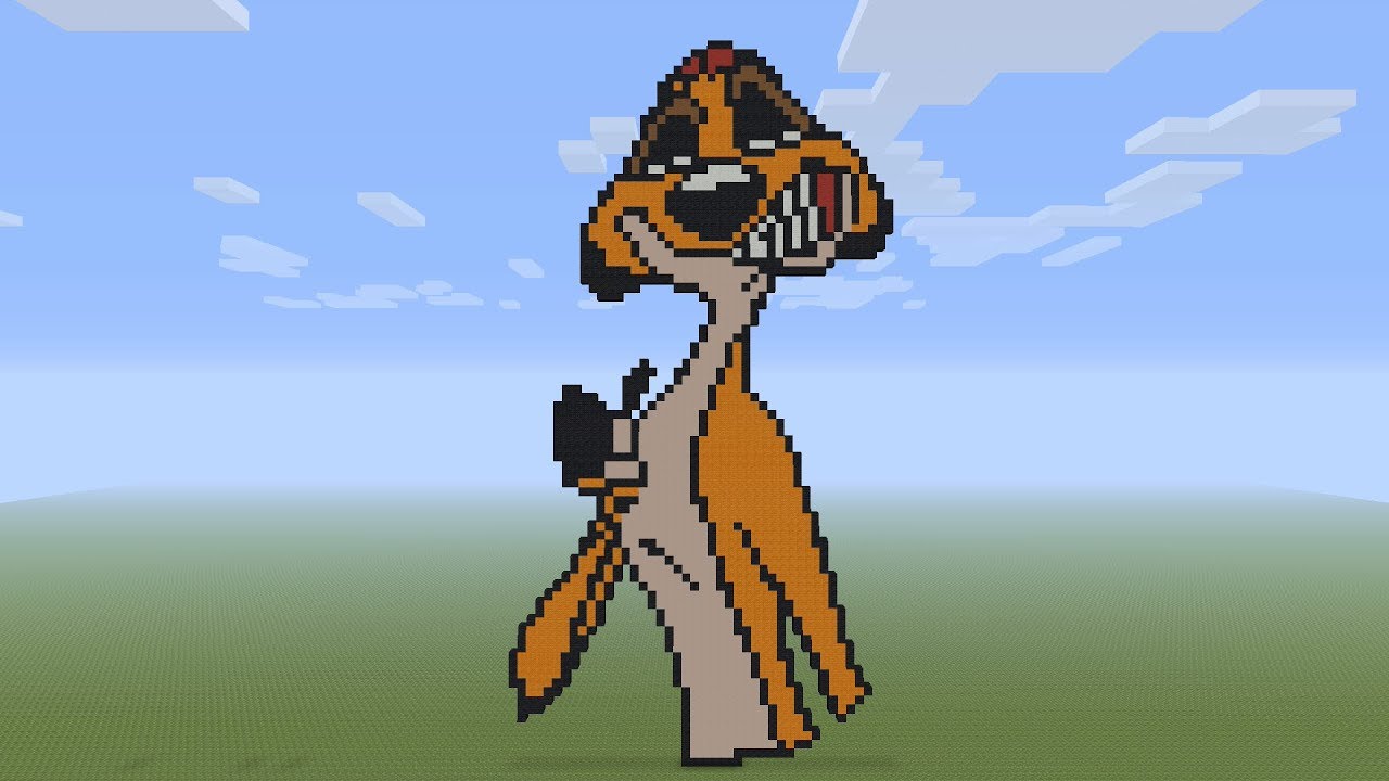 Minecraft Pixel Art - Timon From The Lion KIng