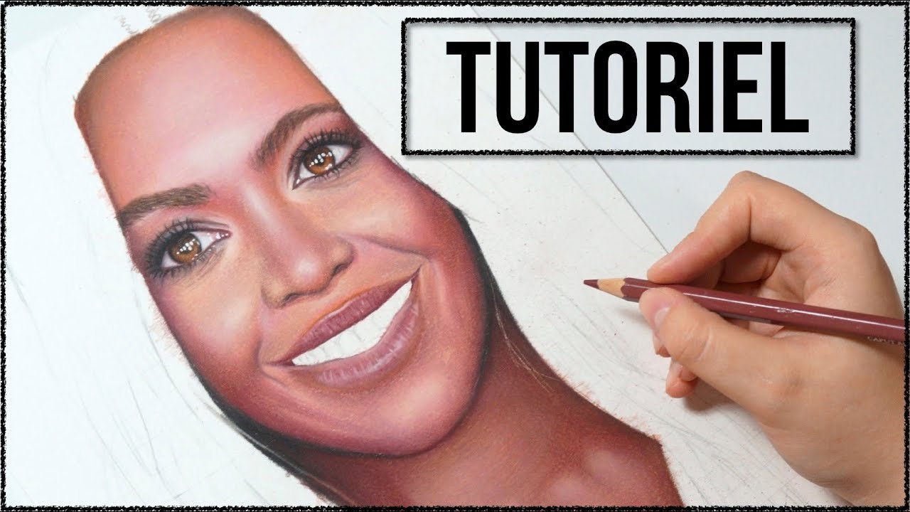 TUTO - Comment dessiner un portrait réaliste au crayons de couleurs.