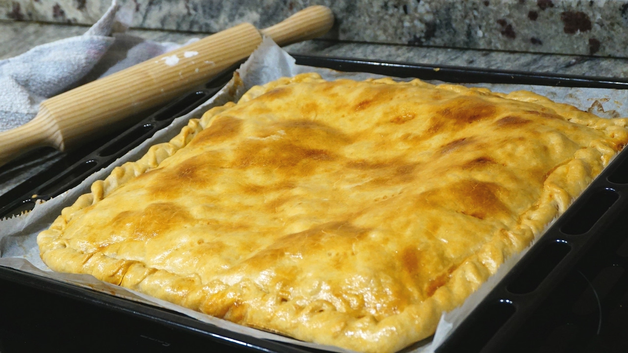 Empanada de pollo. Masa casera muy fácil y rápida