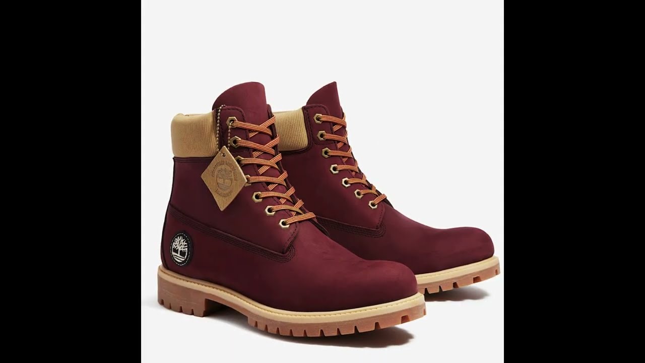Men's Timberland Premium 6-Inch Boots - Burgundy