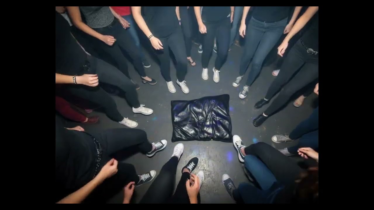 Dance rhythm on the leather cushion