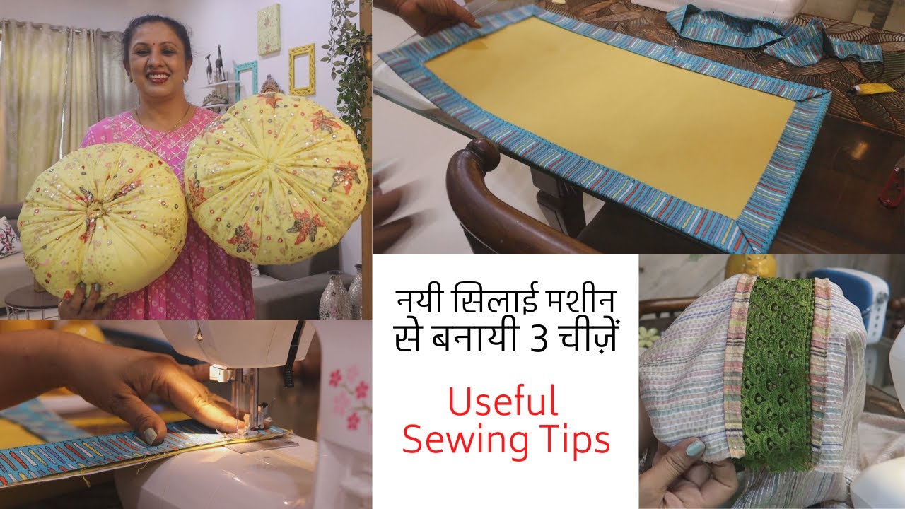 Made 3 Things from New Sewing Machine from waste Fabric, Sewing Tips & Tricks , Home Decor Items