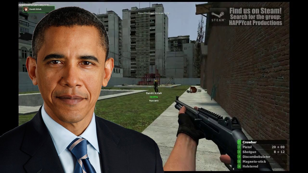 Barack Obama plays Garry's Mod (gMod)