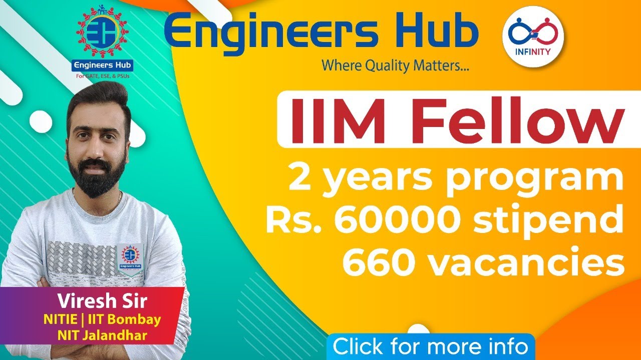 IIM Fellow || Rs. 60000 Stipend || 660 Vacancies || 2 Years Course
