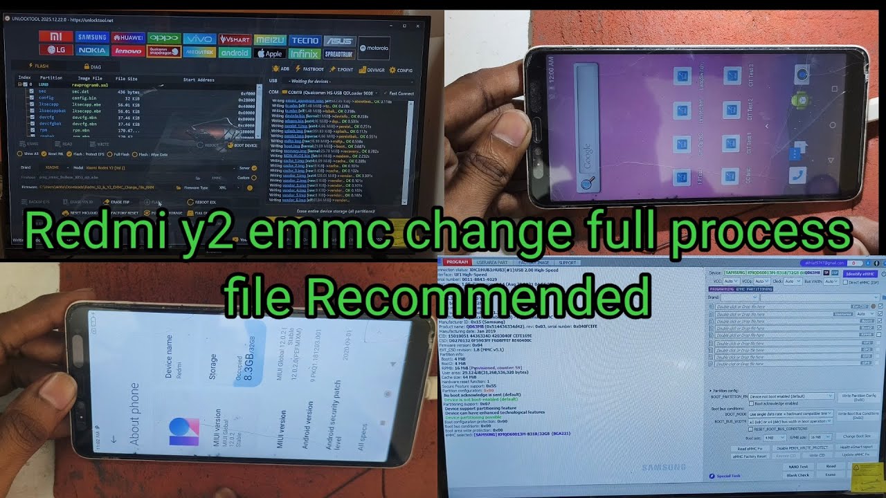Redmi Y2 eMMC Change File | Redmi Y2 eMMC Change Full Process