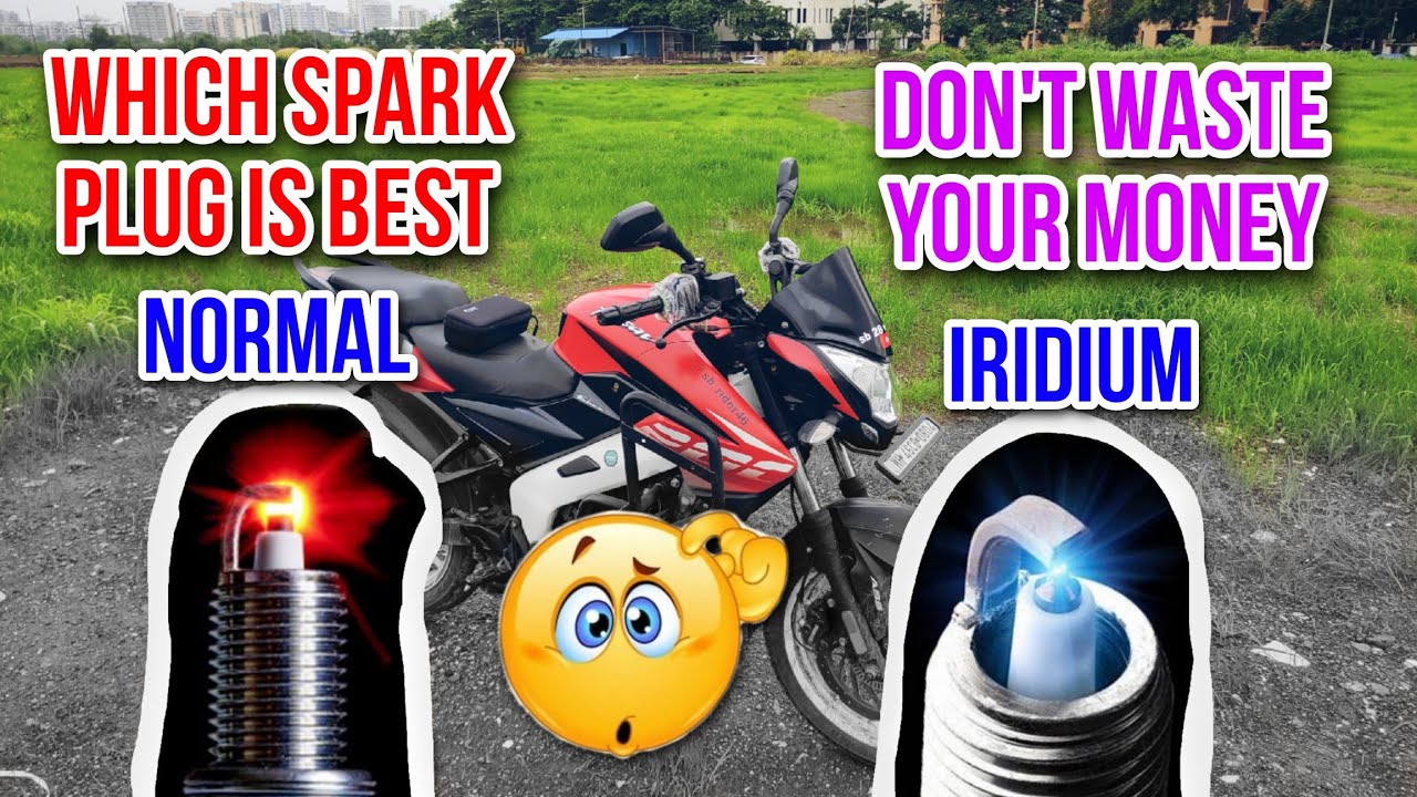 iridium vs normal spark plug 🏍️💥which is best🤔#sparkplug #iridium #bikemodification #ns200