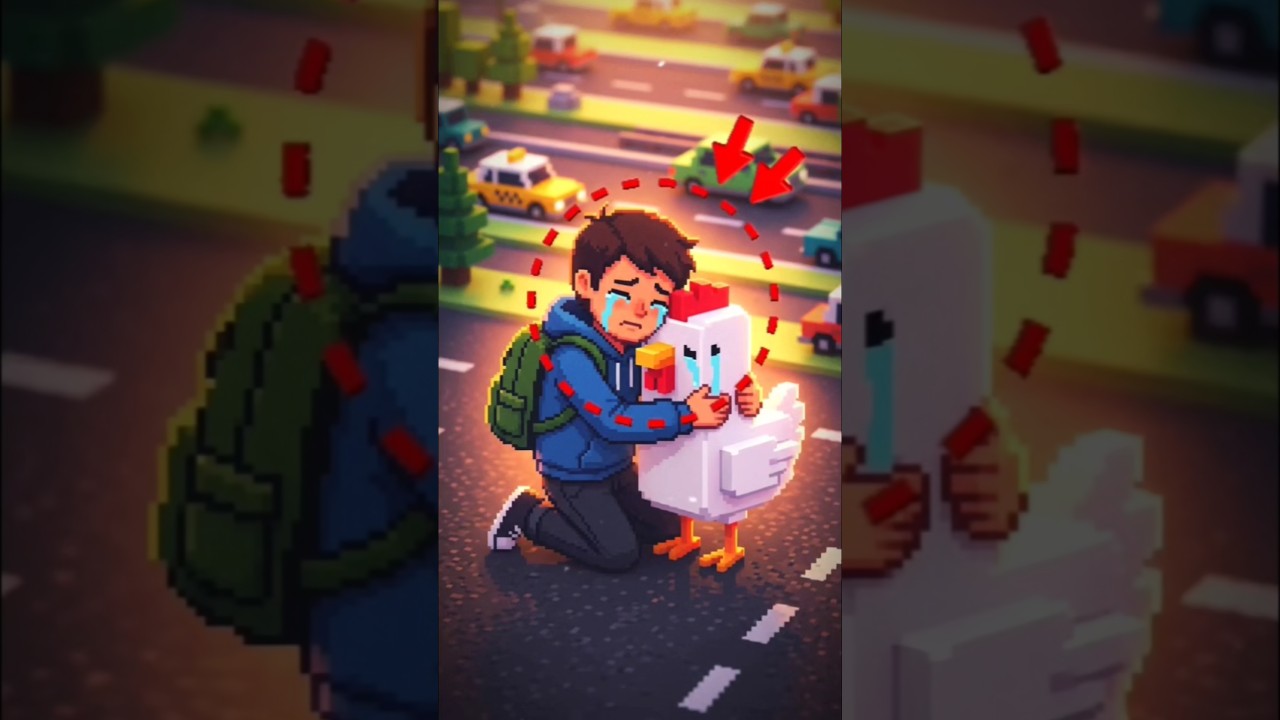 The Heartbreaking Truth Behind The Crossy Road Chicken!🥺❌    #crossyroad #viralshorts #shortsfeed
