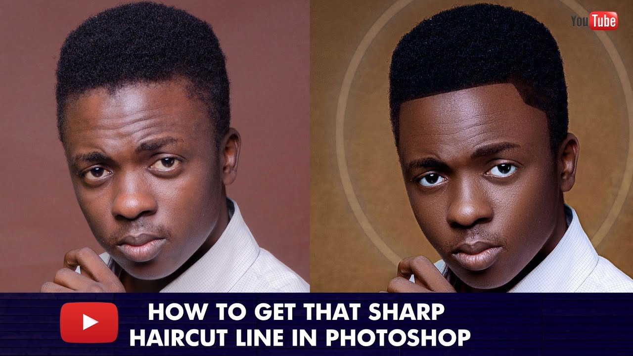 How to get that Sharp Haircut Line & Retouch male portraits in Photoshop