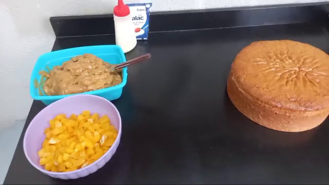 Como Fazer  Um Bolo De 3 Kilos Doce De Leite Com Pêssego