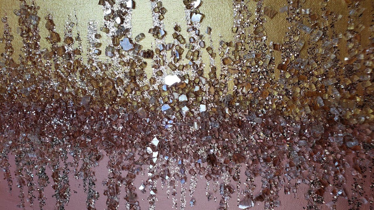 24k gold and rose gold bling bling painting!! OMG OMG  You might need your sunglasses on 😎 video #66