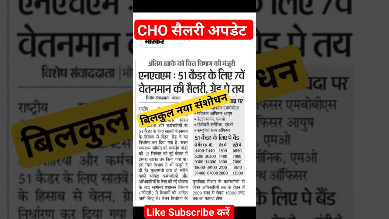 #cho_salary_new_update #up_nhm_new_update_today #ytshorts #shortvideo #youtubeshorts #shortsyoutube