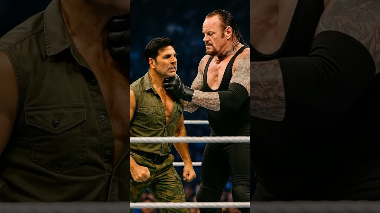 &ldquo;Akshay Kumar vs The Undertaker &ndash; Epic Ring Battle! 💥🔥&rdquo;#akshaykumar #undertaker#wwe #shorts #