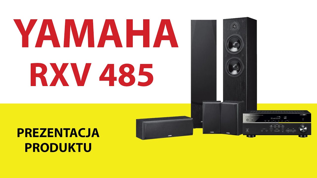 Kino domowe YAMAHA RX-V485 + NS-F51/NS-P51 Czarny