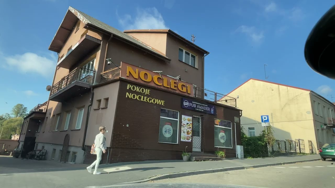 Zambrów 9.2024 wrzesień przejazd autem przez miasto