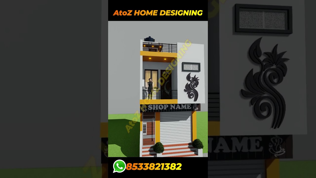 Small Shop With House Plan