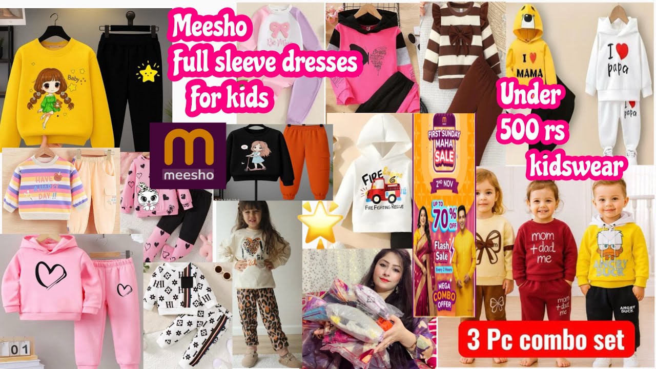 Meesho full sleeve dresses for kids |Stylish kids dresses 