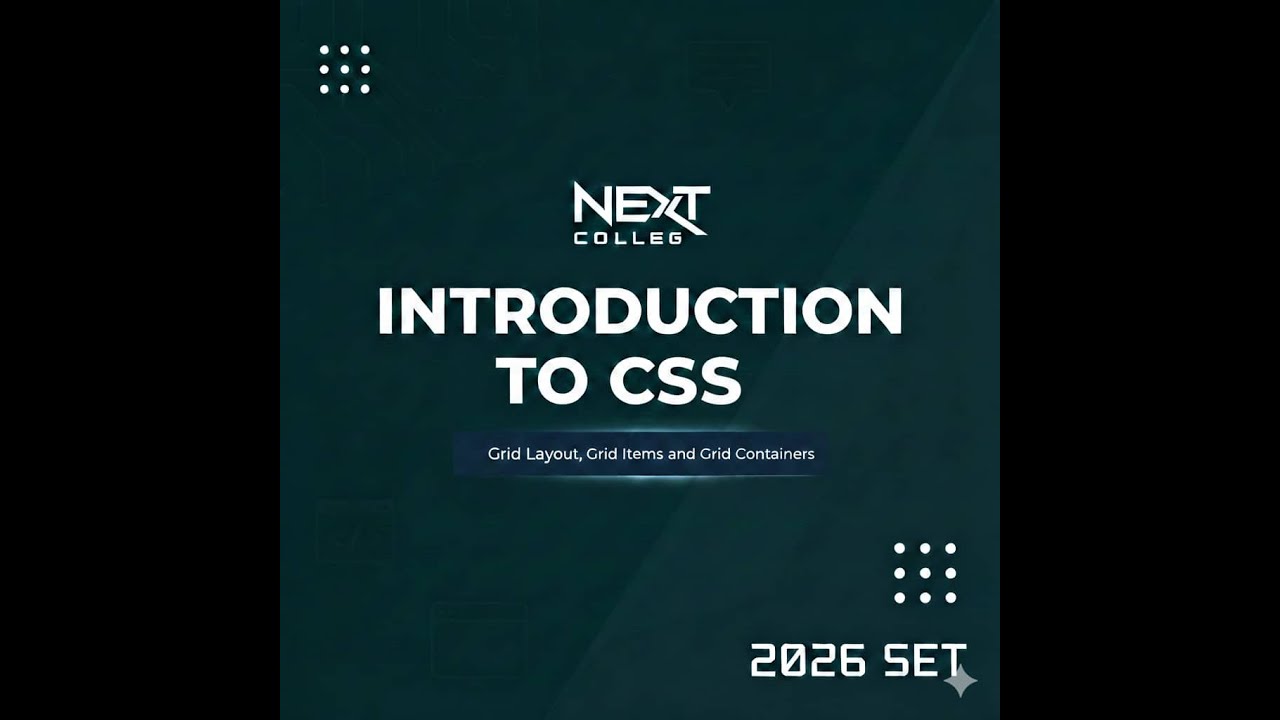 CSS class 3: Grid Layout | Grid Containers & Grid Items Explained (Beginner Class)