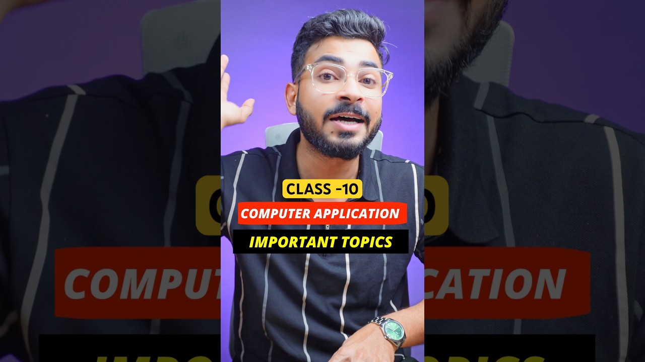 Yeh Karlo 50/50 Pakke 🔥Computer Application Important Topics 🔥Class 10 Computer Application Code 165