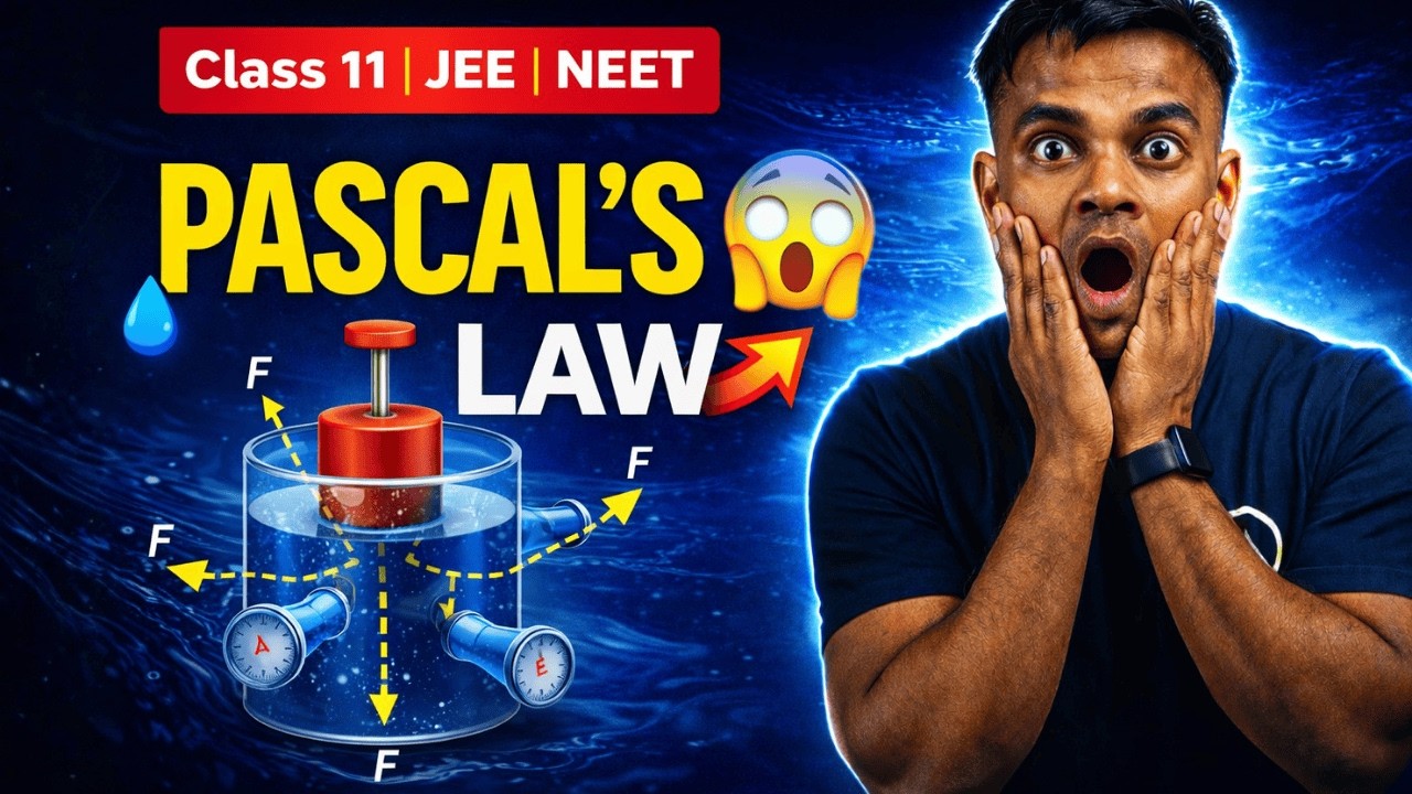 L-5 Pascal’s Law Explained Clearly | Fluid Mechanics Class 11 | JEE & NEET Physics