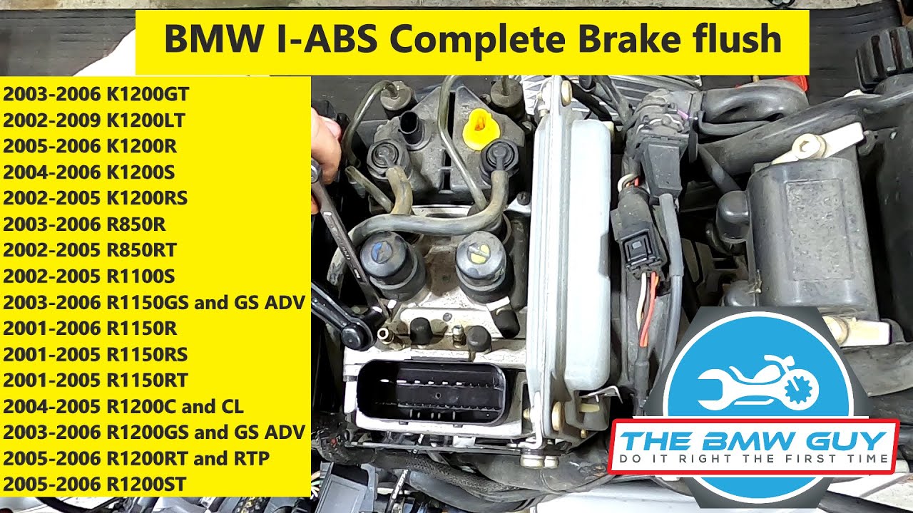 BMW I-ABS COMPLETE BRAKE FLUSH R850, R1100, R1150, R1200, K1200